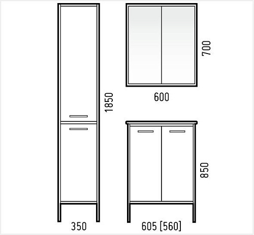 Зеркальный шкаф Corozo Айрон 60, черный/антик SD-00000278 Зеркальный шкаф Corozo Айрон 60, черный/антик SD-00000278