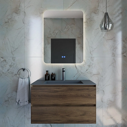 Тумба под раковину Vincea Luka 800 VMC-2L800CO подвесная, С.Oak Тумба под раковину Vincea Luka 800 VMC-2L800CO подвесная, С.Oak