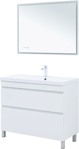 Тумба под раковину Aquanet Нота New 100 00344150 белый глянец Тумба под раковину Aquanet Нота New 100 00344150 белый глянец