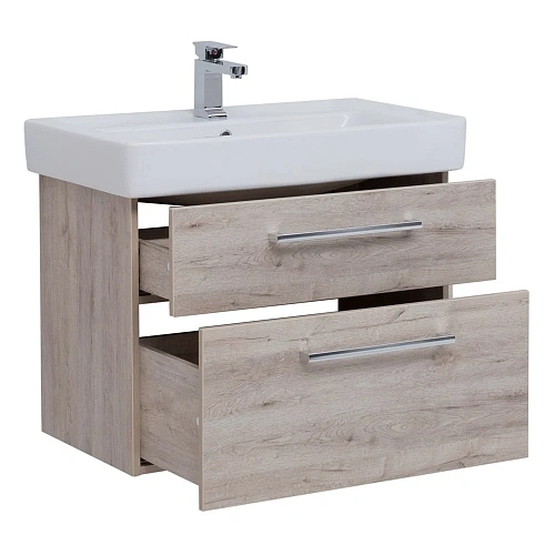 Тумба под раковину DREJA Q MAX, 70 см, подвесная, 2 ящика, дуб кантри 77.0006D Тумба под раковину DREJA Q MAX, 70 см, подвесная, 2 ящика, дуб кантри 77.0006D