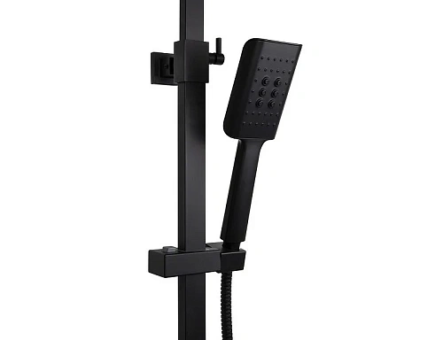 Душевая система Kaiser Quadris 25182-2 с термостатом черный матовый Душевая система Kaiser Quadris 25182-2 с термостатом черный матовый