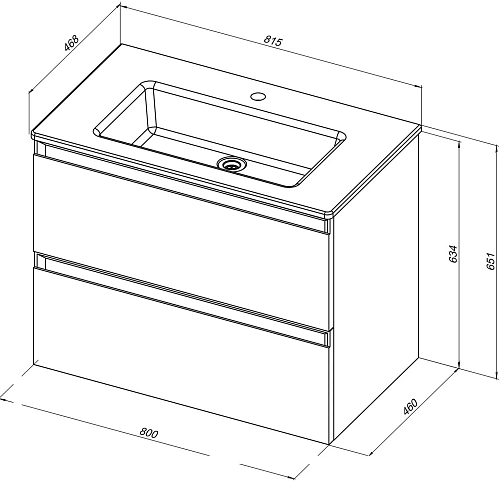 Тумба под раковину Allen Brau Eclipse 80 1.E1002.AM 2.0 антрацит матовый Тумба под раковину Allen Brau Eclipse 80 1.E1002.AM 2.0 антрацит матовый