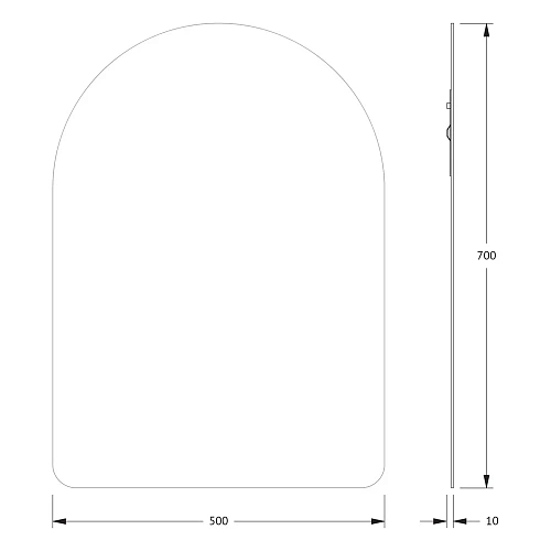 Зеркало Evoform Primary BY 0007 50х70 см со шлифованной кромкой Зеркало Evoform Primary BY 0007 50х70 см со шлифованной кромкой