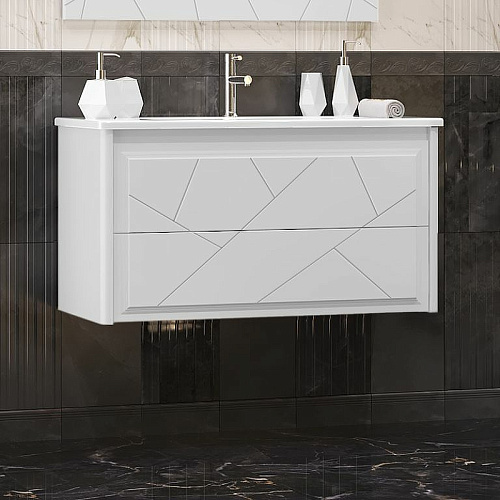 Тумба под раковину Opadiris Луиджи 100 подвесная, белый матовый, вар. 2 (под раковину Dreja Эйфория 100) 00-00006177 Тумба под раковину Opadiris Луиджи 100 подвесная, белый матовый, вар. 2 (под раковину Dreja Эйфория 100) 00-00006177