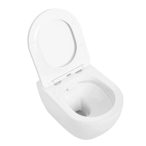 Унитаз подвесной CEZARES STYLUS CZR-513-TH-R/CZR-2316-SC безободковый с сиденьем Унитаз подвесной CEZARES STYLUS CZR-513-TH-R/CZR-2316-SC безободковый с сиденьем