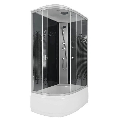 Душевая кабина Niagara NG-7510-14R BLACK (1200х800х2150) высокий поддон (40см) стекло мозаика 7510R Душевая кабина Niagara NG-7510-14R BLACK (1200х800х2150) высокий поддон (40см) стекло мозаика 7510R