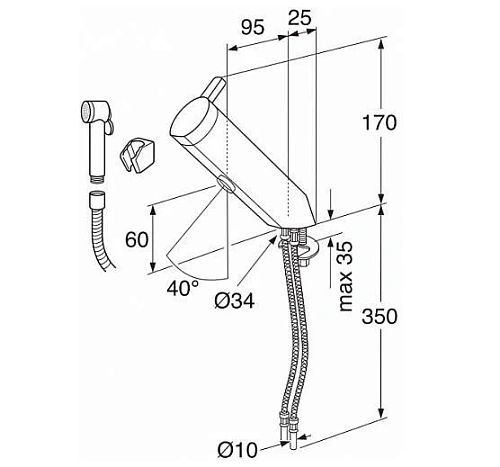 Смеситель для раковины Gustavsberg Coloric GB41219151 23 с Гигиенический душем, цвет черный Смеситель для раковины Gustavsberg Coloric GB41219151 23 с Гигиенический душем, цвет черный