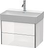 Картинка анонса товара «тумба под раковину duravit xsquare xs416702222 подвесная 58 см белая глянцевый»