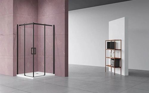 Душевой уголок Vincea Dice VSS-4D900CLB, 900x900, черный, стекло прозрачное Душевой уголок Vincea Dice VSS-4D900CLB, 900x900, черный, стекло прозрачное