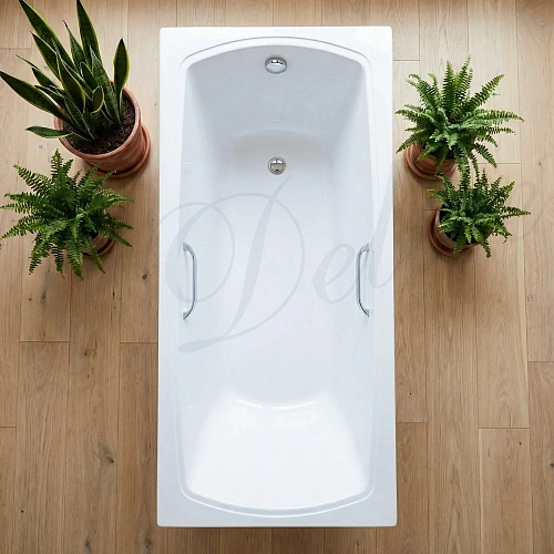 Ванна из искусственного камня Delice Veneto 180х75 DLR330062R-G глянцевая с ручками хром Ванна из искусственного камня Delice Veneto 180х75 DLR330062R-G глянцевая с ручками хром