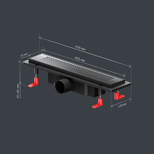 Душевой лоток AM.PM Prime Flow W02SC-P11-040-01BM Flow Cut Gradient 40см, черный матовый Душевой лоток AM.PM Prime Flow W02SC-P11-040-01BM Flow Cut Gradient 40см, черный матовый
