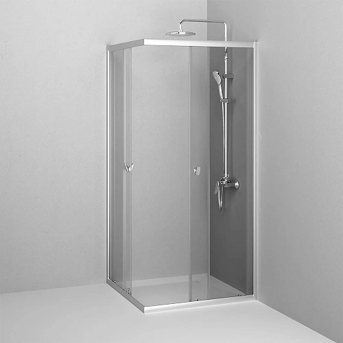 Душевой уголок AM.PM Sunny W87G-403-9090-MT 90x90 серебро, стекло прозрачное Душевой уголок AM.PM Sunny W87G-403-9090-MT 90x90 серебро, стекло прозрачное