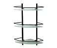 Полка WasserKRAFT K-3133BLACK стеклянная тройная черный Полка WasserKRAFT K-3133BLACK стеклянная тройная черный