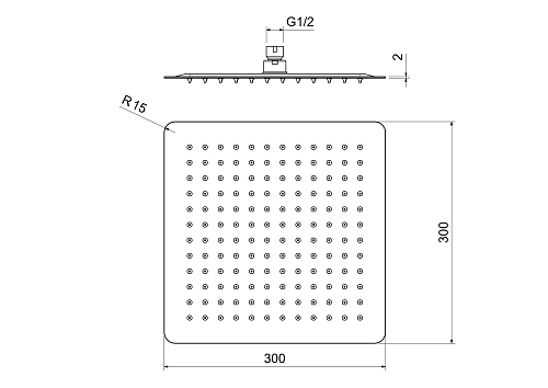 Верхний душ Aquatek AQ2074MB Черный матовый Верхний душ Aquatek AQ2074MB Черный матовый