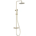 Душевая система AQUAme AQM8006BG с термостатом шлифованное золото Душевая система AQUAme AQM8006BG с термостатом шлифованное золото