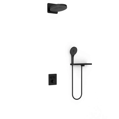 Душевая система Vincea Inspire VSFW-3I21MT1RMB встраиваемый, термостатический, двухрежимный, черный Душевая система Vincea Inspire VSFW-3I21MT1RMB встраиваемый, термостатический, двухрежимный, черный
