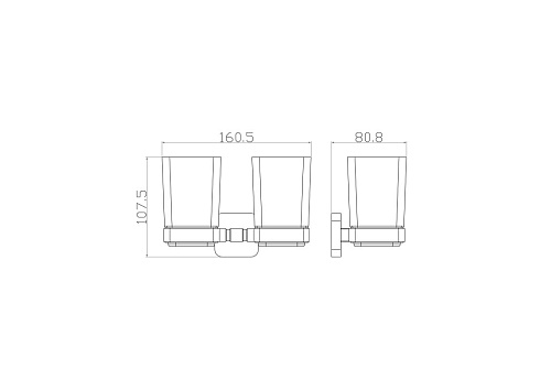Стакан Wonzon & Woghand хром (WW-6628) Стакан Wonzon & Woghand хром (WW-6628)