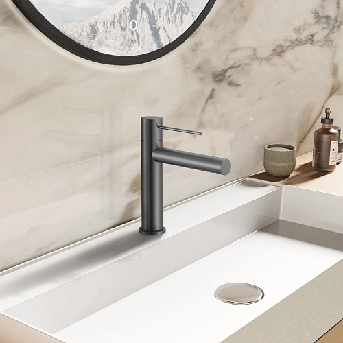 Смеситель для раковины Vincea Aspire VBF-4AS01GM, вороненая сталь Смеситель для раковины Vincea Aspire VBF-4AS01GM, вороненая сталь