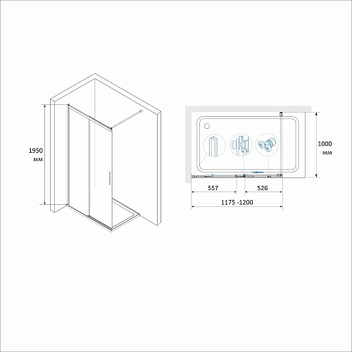 Душевая перегородка RGW Walk In WA-13B 34101312-14 Душевая перегородка RGW Walk In WA-13B 34101312-14