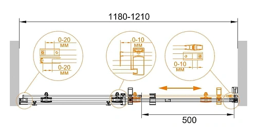 Душевая дверь CEZARES STYLUS-O-M-BF-1-120-C-Cr 120см стекло прозрачное, профиль хром Душевая дверь CEZARES STYLUS-O-M-BF-1-120-C-Cr 120см стекло прозрачное, профиль хром