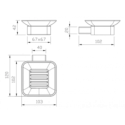 Мыльница Milacio Ultra (MCU.952.GD) золото Мыльница Milacio Ultra (MCU.952.GD) золото