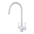 Смеситель для кухни Lemark Comfort LM3075W с гибким изливом, с подключением к фильтру, белый Смеситель для кухни Lemark Comfort LM3075W с гибким изливом, с подключением к фильтру, белый