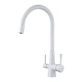 Смеситель для кухни Lemark Comfort LM3075W с гибким изливом, с подключением к фильтру, белый Смеситель для кухни Lemark Comfort LM3075W с гибким изливом, с подключением к фильтру, белый