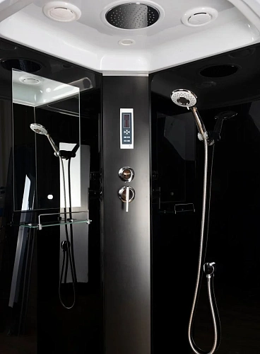 Душевая кабина Niagara Classic NG-6501-14P (900х900х2150) средний поддон (26см) стекло тонированное алюминиевый черный 65011434P Душевая кабина Niagara Classic NG-6501-14P (900х900х2150) средний поддон (26см) стекло тонированное алюминиевый черный 65011434P