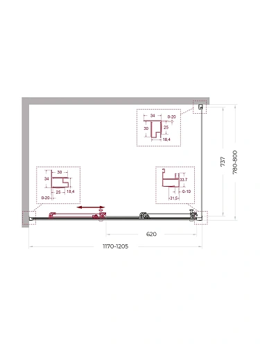 Душевой уголок BelBagno UNO-195-AHF-31-120/80-C-Cr 120x80 см, профиль хром, стекло прозрачное Душевой уголок BelBagno UNO-195-AHF-31-120/80-C-Cr 120x80 см, профиль хром, стекло прозрачное