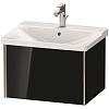 Картинка анонса товара «тумба под раковину duravit xviu xv40150b140 подвесная 60 см черный глянцевый»