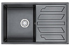 Картинка анонса товара «кухонная мойка granula 8002, шварц (чёрный металлик), кварц 790х500»