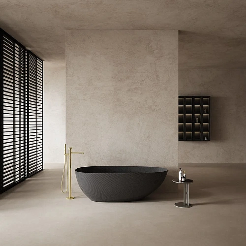 Ванна отдельностоящая ABBER AK9011-1.7 170x80 универсальная, черная карбон Ванна отдельностоящая ABBER AK9011-1.7 170x80 универсальная, черная карбон