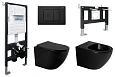 Комплект унитаза ABBER AC1100MB черный матовый с инсталляцией AC0105 и кнопкой AC0120MB, биде AC1150MB с инсталляцией AC0101P AC1100MB-AC0105-AC0120MB-AC1150MB-AC0101P Комплект унитаза ABBER AC1100MB черный матовый с инсталляцией AC0105 и кнопкой AC0120MB, биде AC1150MB с инсталляцией AC0101P AC1100MB-AC0105-AC0120MB-AC1150MB-AC0101P