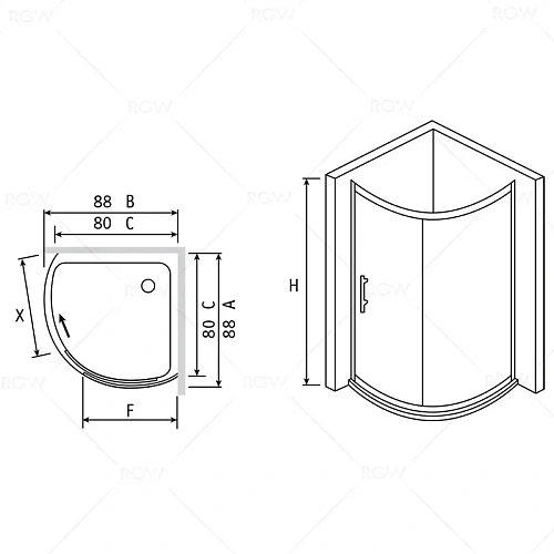 Душевой уголок RGW Passage PA-56 + поддон и сифон в подарок 06085688-11K Душевой уголок RGW Passage PA-56 + поддон и сифон в подарок 06085688-11K