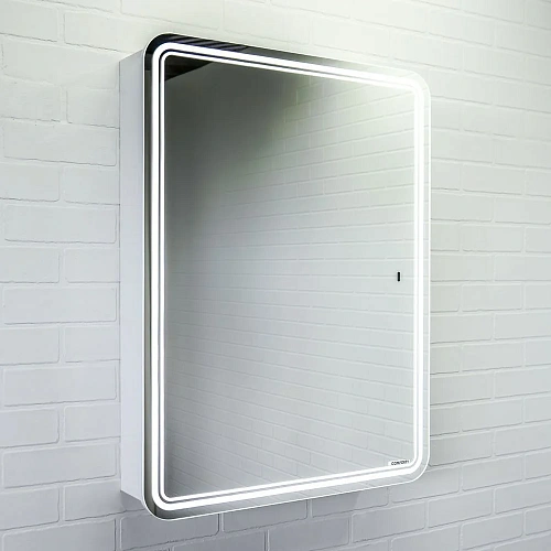Зеркальный шкаф Comforty Нео-60 00-00017831 LED-подсветка, бесконтактный сенсор Зеркальный шкаф Comforty Нео-60 00-00017831 LED-подсветка, бесконтактный сенсор