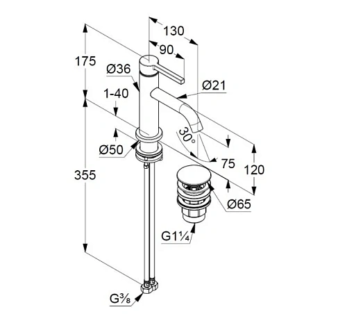 Смеситель для раковины Kludi NOVA FONTE 202660515 хром Смеситель для раковины Kludi NOVA FONTE 202660515 хром