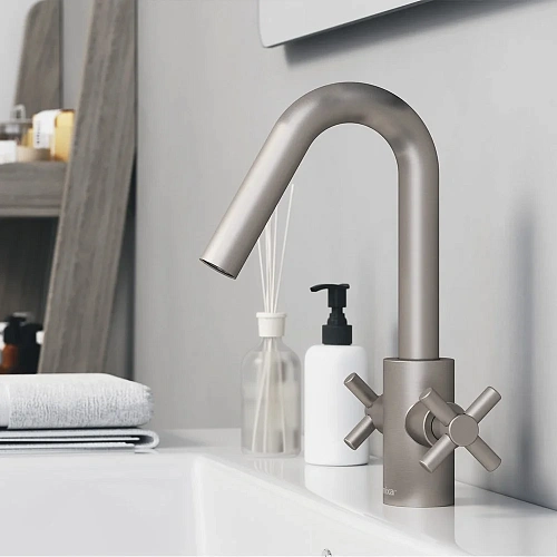 Смеситель для раковины Damixa RedBlu Neo Classic 280210000 никель сатин Смеситель для раковины Damixa RedBlu Neo Classic 280210000 никель сатин