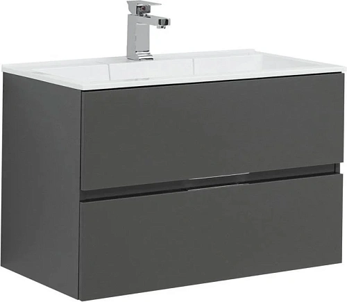 Тумба под раковину Aquanet Алвита 80 серый антрацит 00215120 Тумба под раковину Aquanet Алвита 80 серый антрацит 00215120