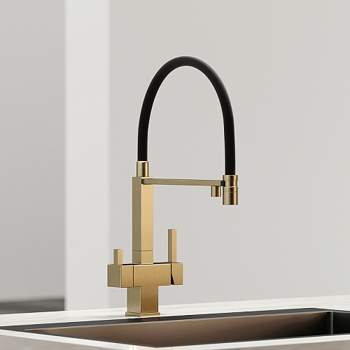 Смеситель для кухни Sancos Moro SC4006BG под фильтр, брашированное золото Смеситель для кухни Sancos Moro SC4006BG под фильтр, брашированное золото