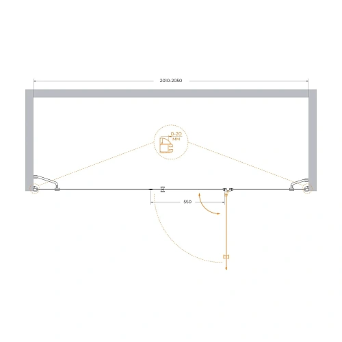 Душевая дверь CEZARES VERONA-W-B-13-90+60/60-C-Cr 205см стекло прозрачное, профиль хром Душевая дверь CEZARES VERONA-W-B-13-90+60/60-C-Cr 205см стекло прозрачное, профиль хром