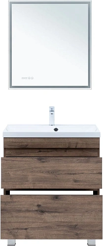 Тумба под раковину Aquanet Нота New 75 00344142 напольная, дуб веллингтон табак Тумба под раковину Aquanet Нота New 75 00344142 напольная, дуб веллингтон табак