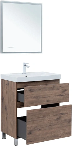 Тумба под раковину Aquanet Алвита New 70 00344128 напольная, дуб веллингтон табак Тумба под раковину Aquanet Алвита New 70 00344128 напольная, дуб веллингтон табак