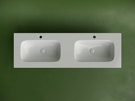 Раковина Ceramica Nova Grace CN7022 мебельная 1410x457x137 с двумя чашами и отверстиями под смеситель белый Раковина Ceramica Nova Grace CN7022 мебельная 1410x457x137 с двумя чашами и отверстиями под смеситель белый