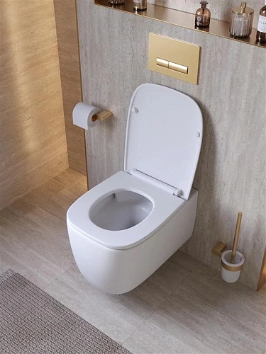 Унитаз подвесной CEZARES COMFORT CZR-380-TH-TOR/SC безободковый с сиденьем Унитаз подвесной CEZARES COMFORT CZR-380-TH-TOR/SC безободковый с сиденьем