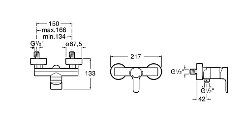 Смеситель для душа Roca L20 5A2109C0M Смеситель для душа Roca L20 5A2109C0M