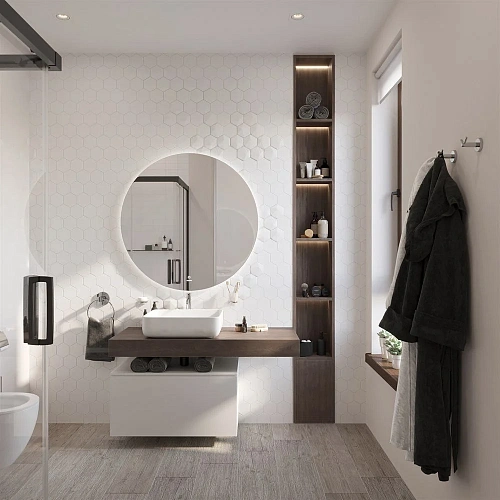 Столешница STWORKI Ольборг 120 дуб карпентер, без отверстий, с тумбой 80, с раковиной STWORKI Soul 1 489340 Столешница STWORKI Ольборг 120 дуб карпентер, без отверстий, с тумбой 80, с раковиной STWORKI Soul 1 489340