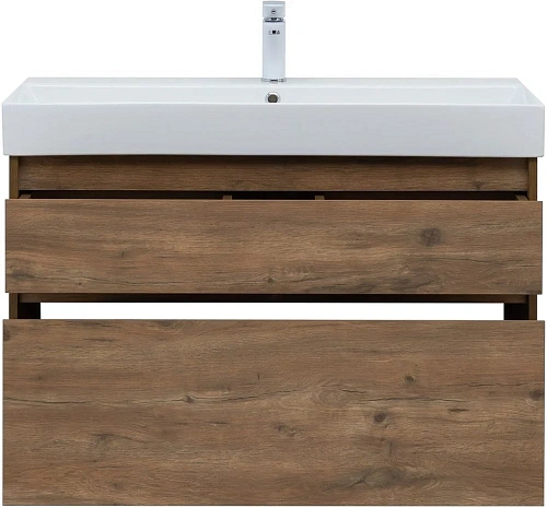 Тумба под раковину Aquanet Nova Lite 100 (SLIM SYNERGY) дуб рустикальный, 2 ящика 00249957 Тумба под раковину Aquanet Nova Lite 100 (SLIM SYNERGY) дуб рустикальный, 2 ящика 00249957