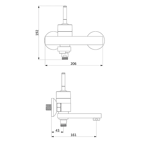 Смеситель для ванны Damixa Arc 291000000 Смеситель для ванны Damixa Arc 291000000