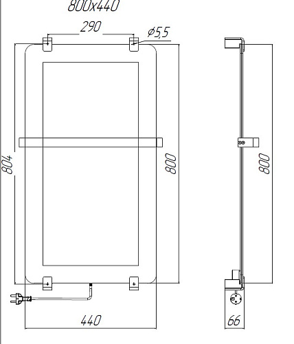 Полотенцесушитель электрический Allen Brau Infinity 80x44 00325622 с рейлингом 2.0 и креплением, серебро брашированное Полотенцесушитель электрический Allen Brau Infinity 80x44 00325622 с рейлингом 2.0 и креплением, серебро брашированное