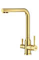 Смеситель для кухни Raglo R81.61.03 с подключением к фильтру, золотой сатин Смеситель для кухни Raglo R81.61.03 с подключением к фильтру, золотой сатин